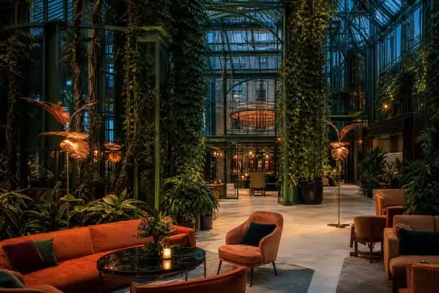 Conservatory lobby of the Gdańsk casino hotel